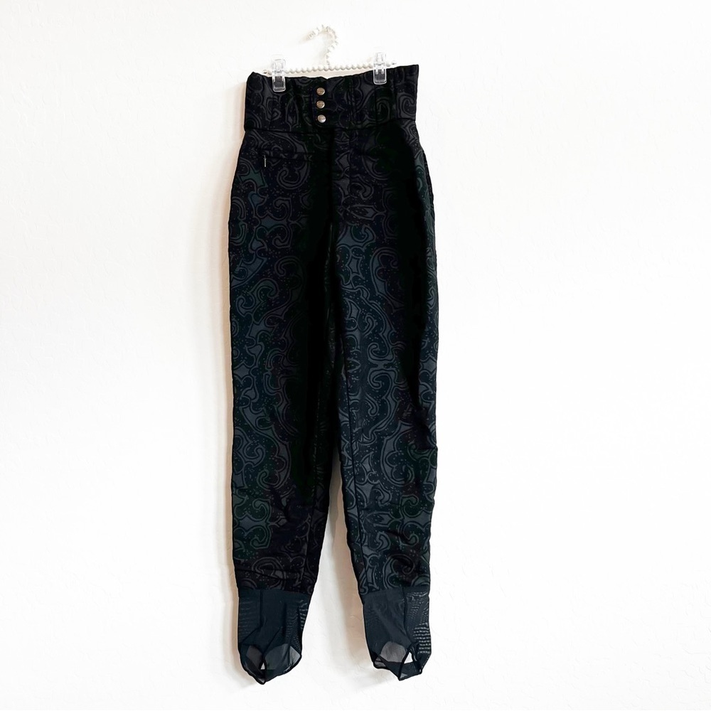 Bogner Black Patterned Ankle Pants - image 1